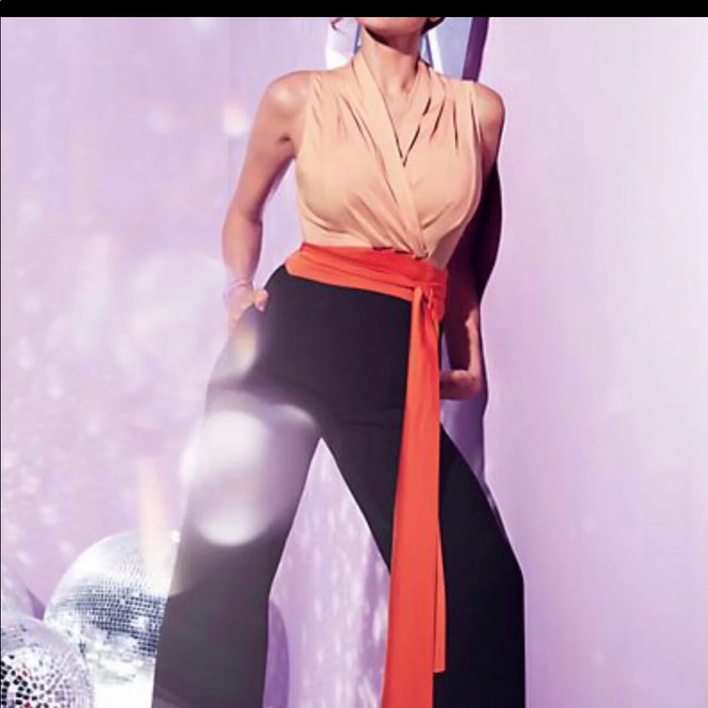 New Eva Mendes For New York & Company Colorblock Jumpsuit Medium - NWT